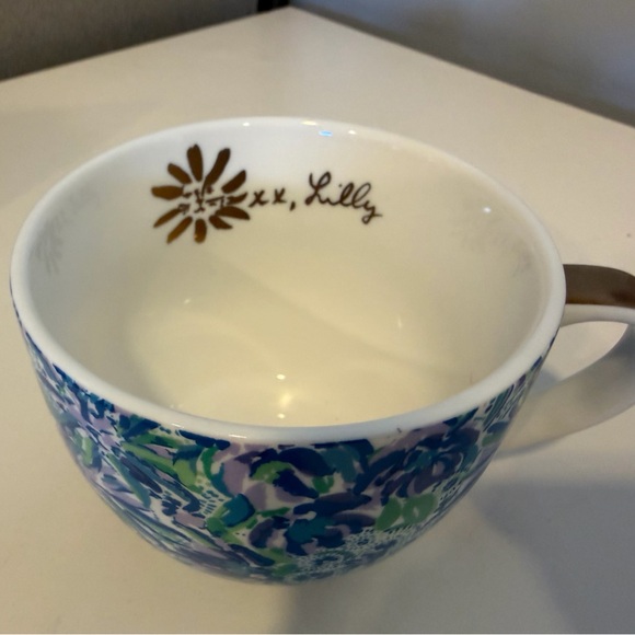 Lilly Pulitzer Blue and Green Floral Mug - Picture 3 of 4